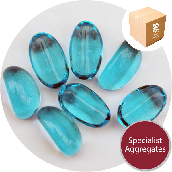 Glass Stones - Turquoise Blue